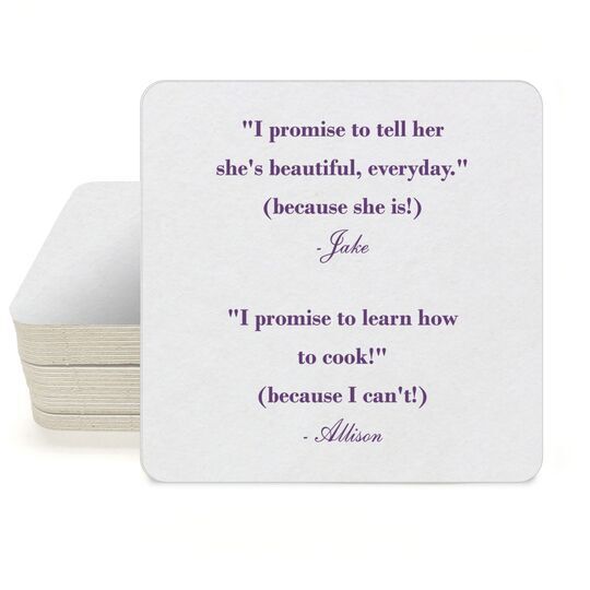 Your Personalized Text Square Coasters